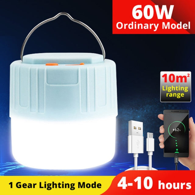 Solar Camping Lantern - LED Lamp Perfect for Camping, Hiking, Travel and More - Emergency Light for Power Outages, Hurricane, Survival Kits